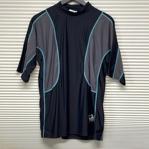 Radicool Australia Skins Black Rash Guard UPF 100 Sun Protection Beach Shirt - Picture 3 of 8
